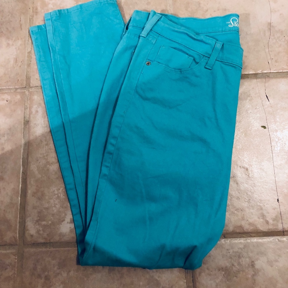 Light teal jeans